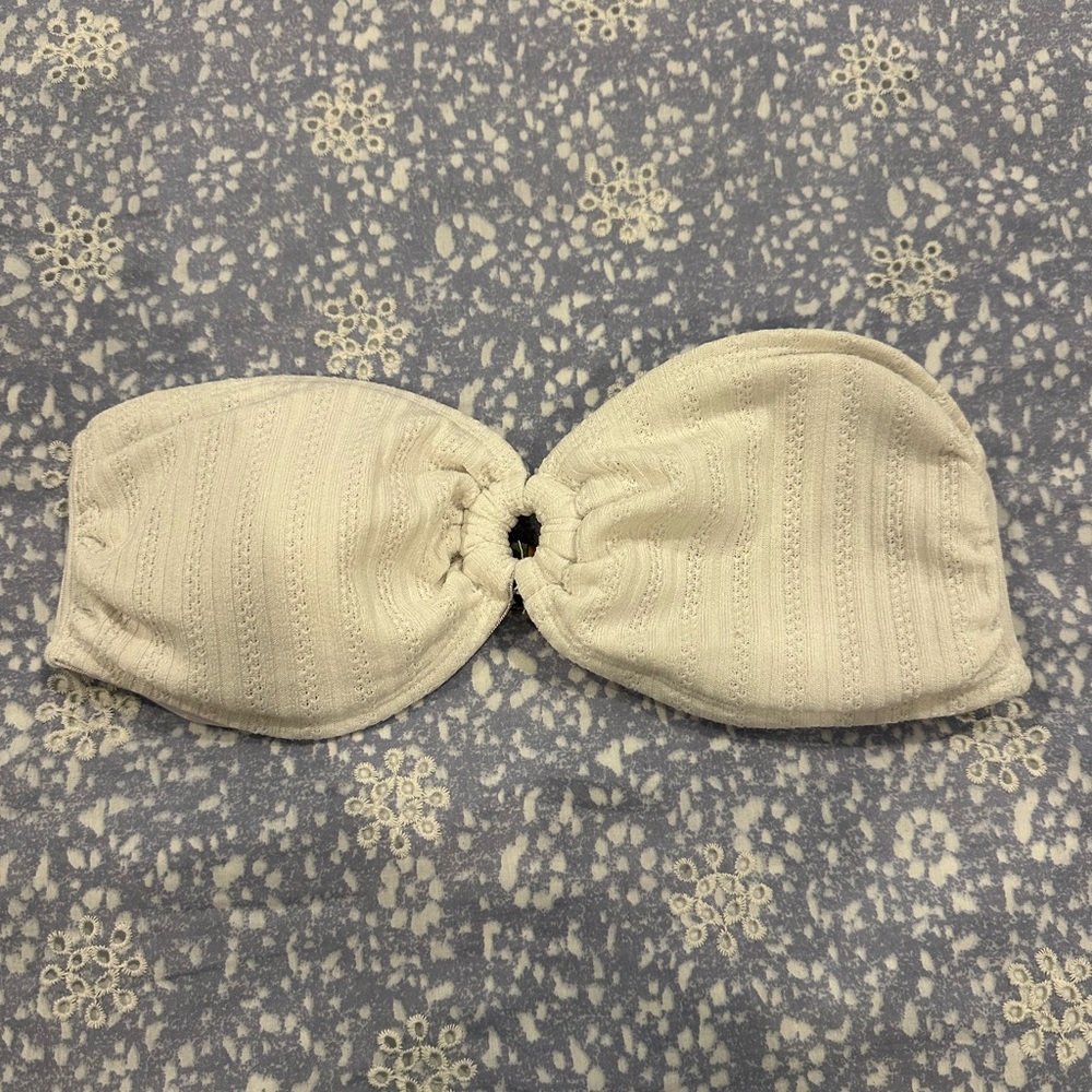 Ivory Bandeau Bathing Suit Top